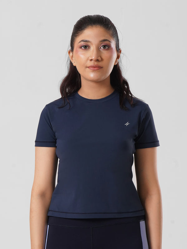 Nylon Super Soft Top in Navy Blue